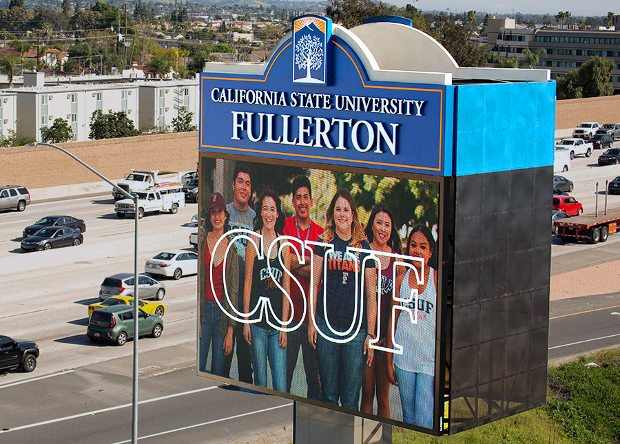 Digital freeway sign